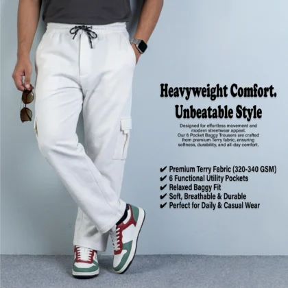 6 POCKET BAGGY TROUSER OFF-WHITE
