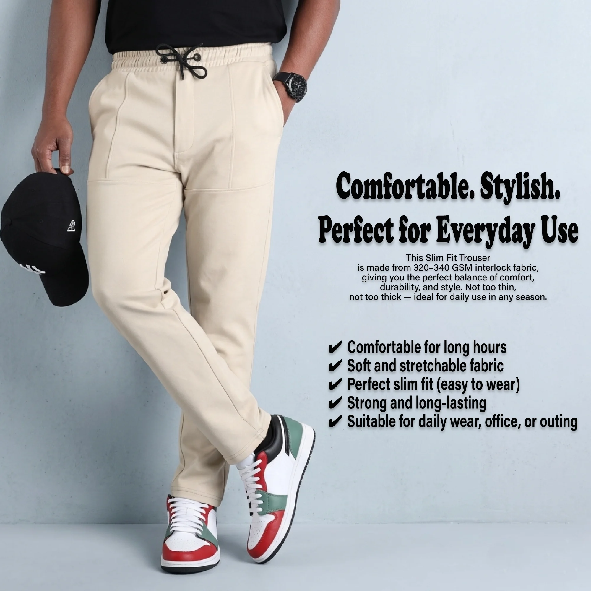 SLIM FIT TROUSER BEIGE