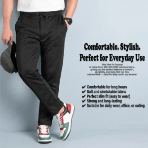 SLIM FIT TROUSER BLACK