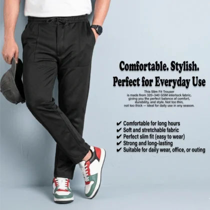 SLIM FIT TROUSER BLACK