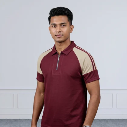 RAGLAN POLO MAROON