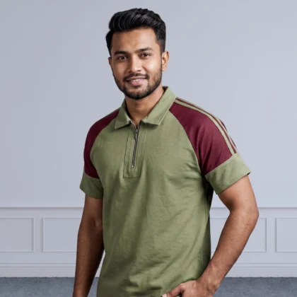 RAGLAN POLO OLIVE