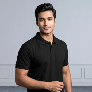 SHARP CUT POLO BLACK