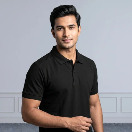SHARP CUT POLO BLACK