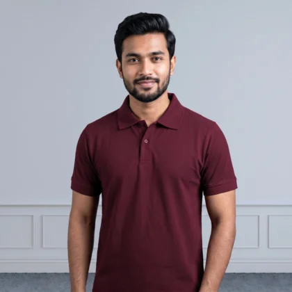 SHARP CUT POLO MAROON