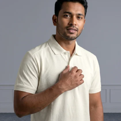 SHARP CUT POLO OFF-WHITE