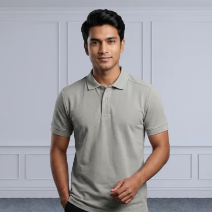 SHARP CUT POLO SILVER